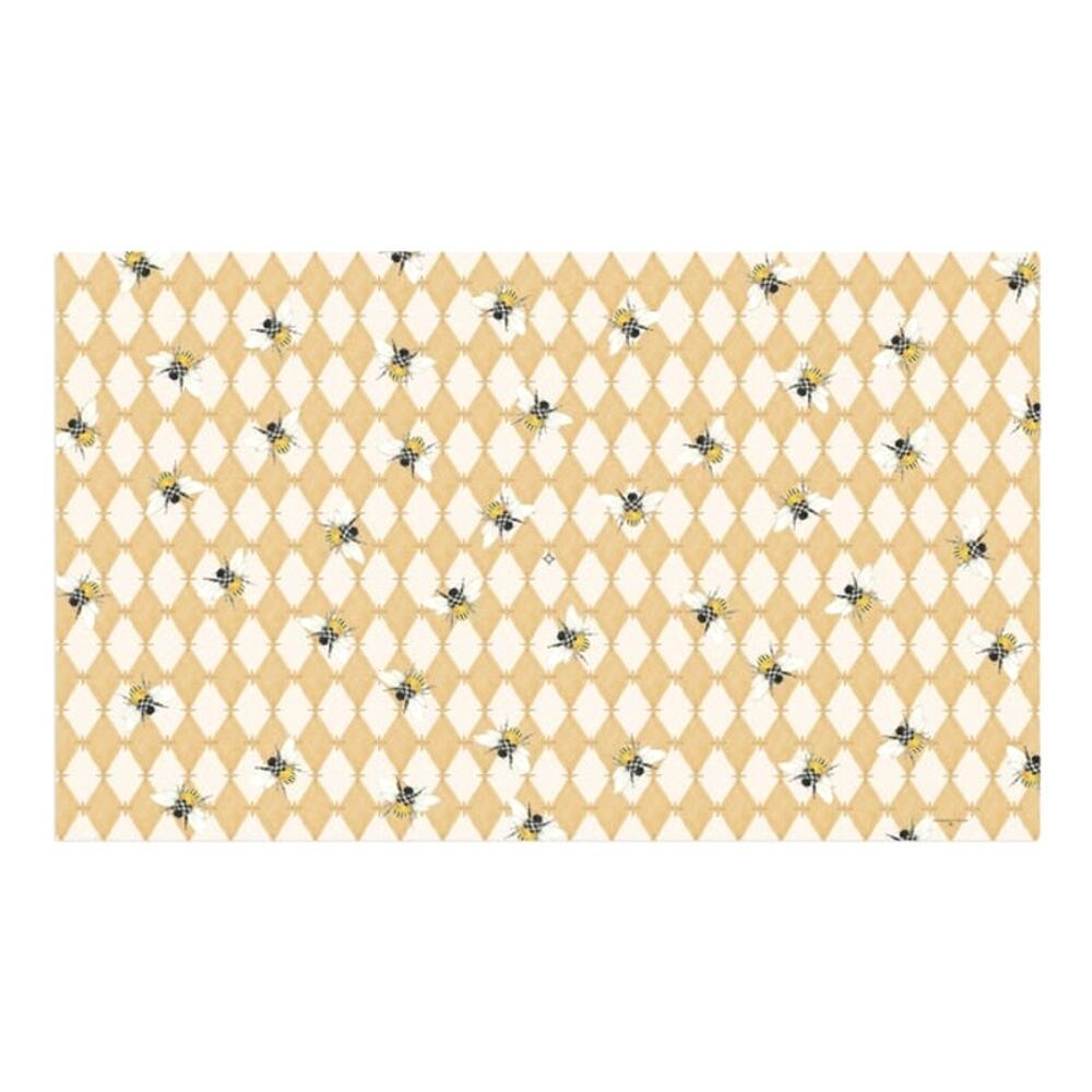 Brand New Mackenzie-Childs Honeycomb with Bees 2' x 3' Floor Mat